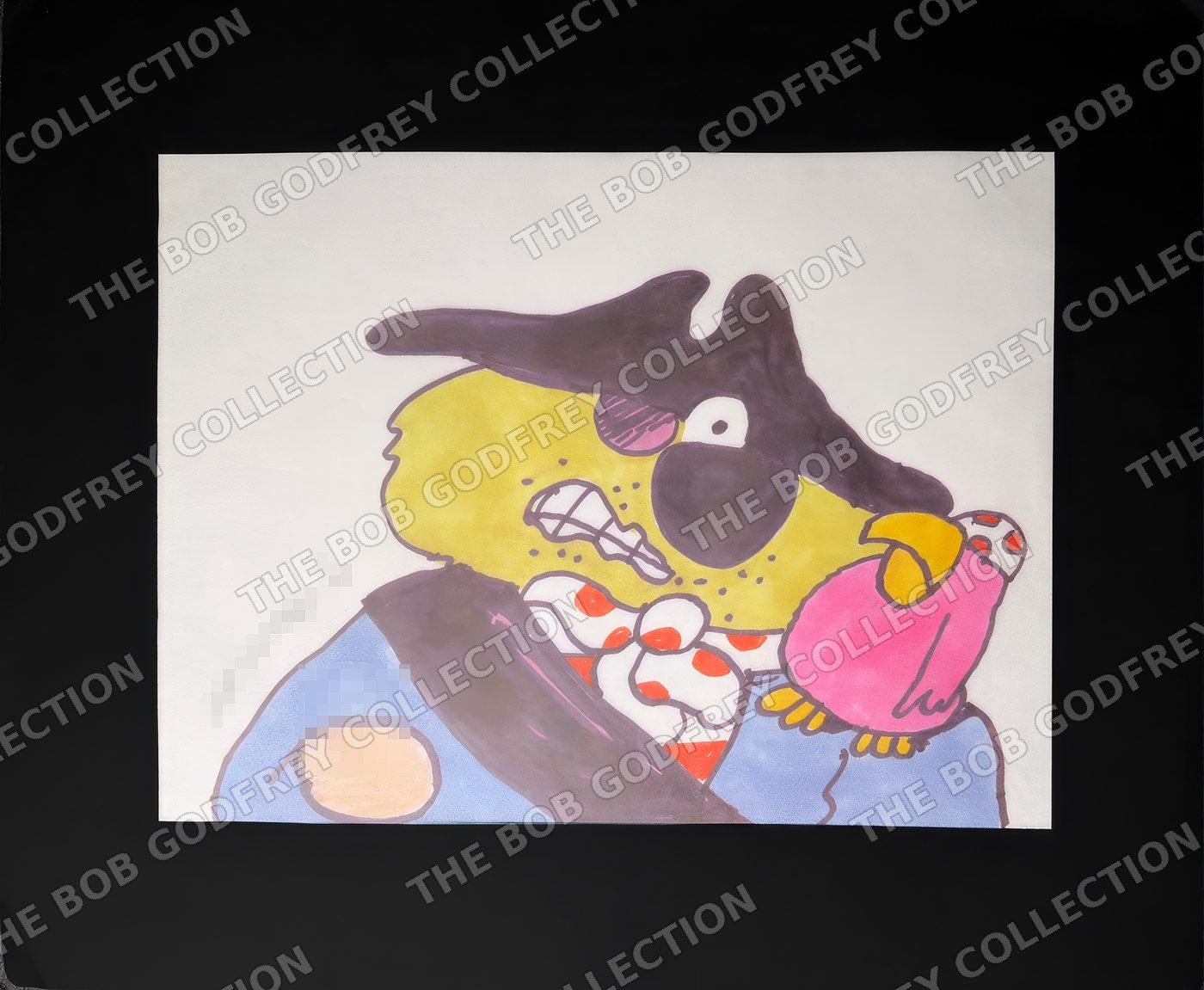 Pirate Roobarb - 1990s re-draw SIGNED by Bob Godfrey