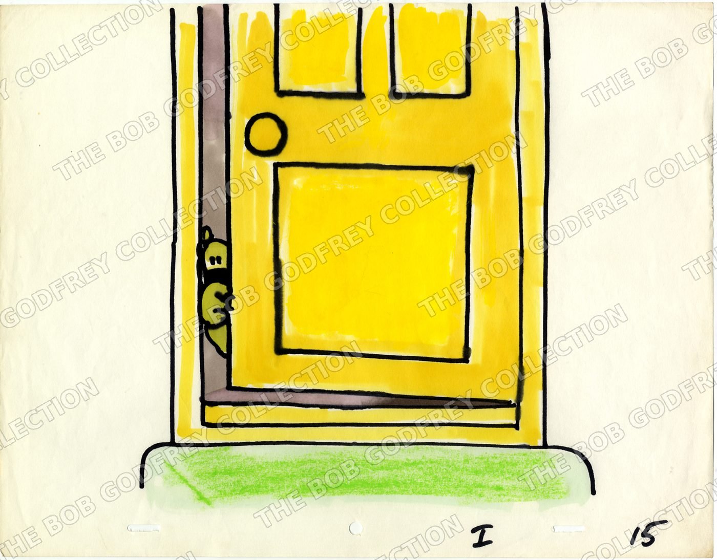 ORIGINAL Roobarb Title Sequence drawing - 015