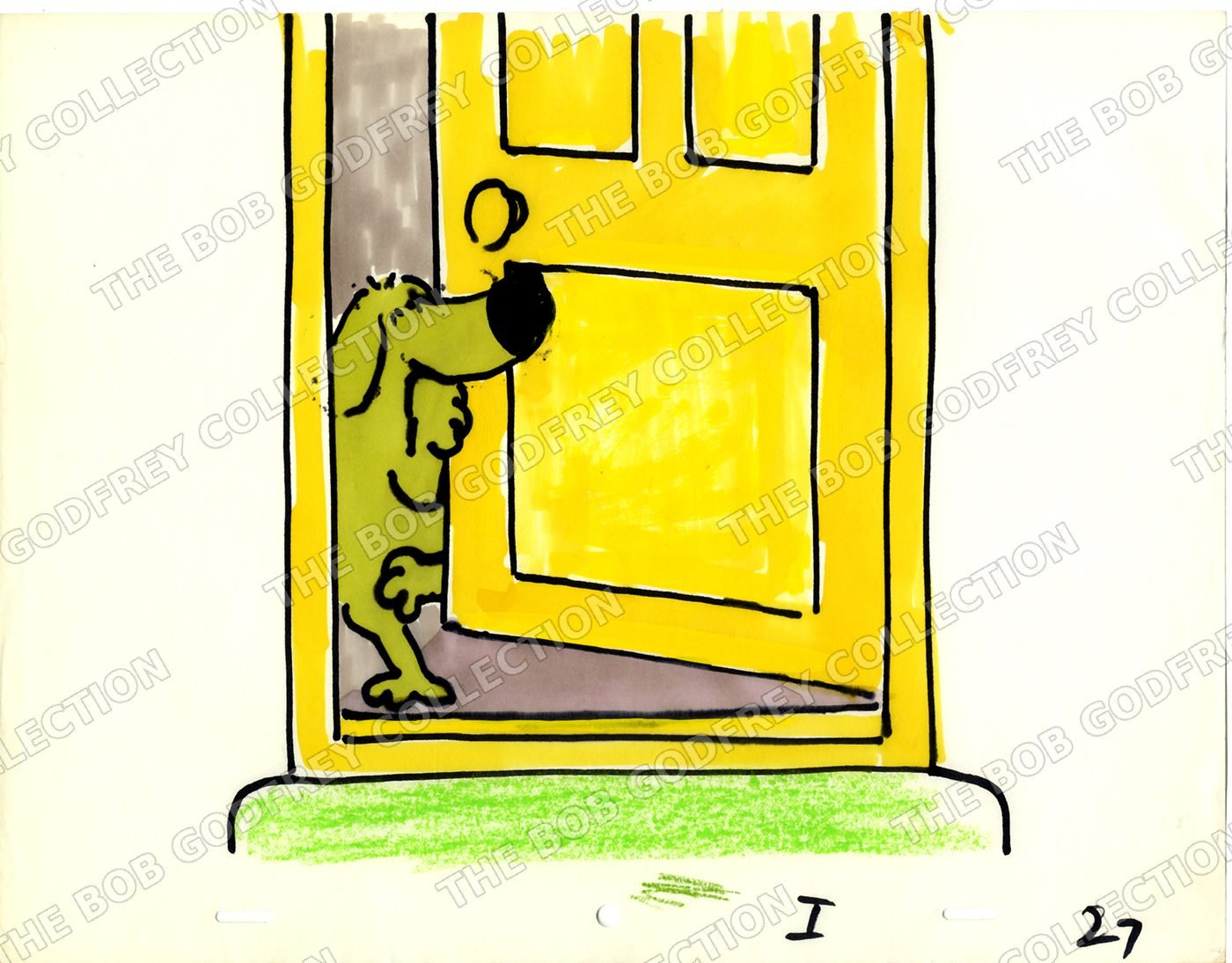 ORIGINAL Roobarb Title Sequence drawing - 027