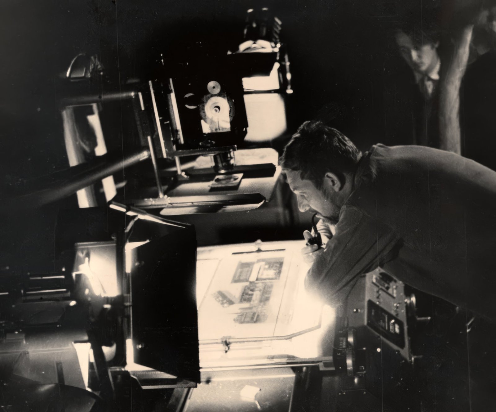 Bob Godfrey at work on the rostrum camera